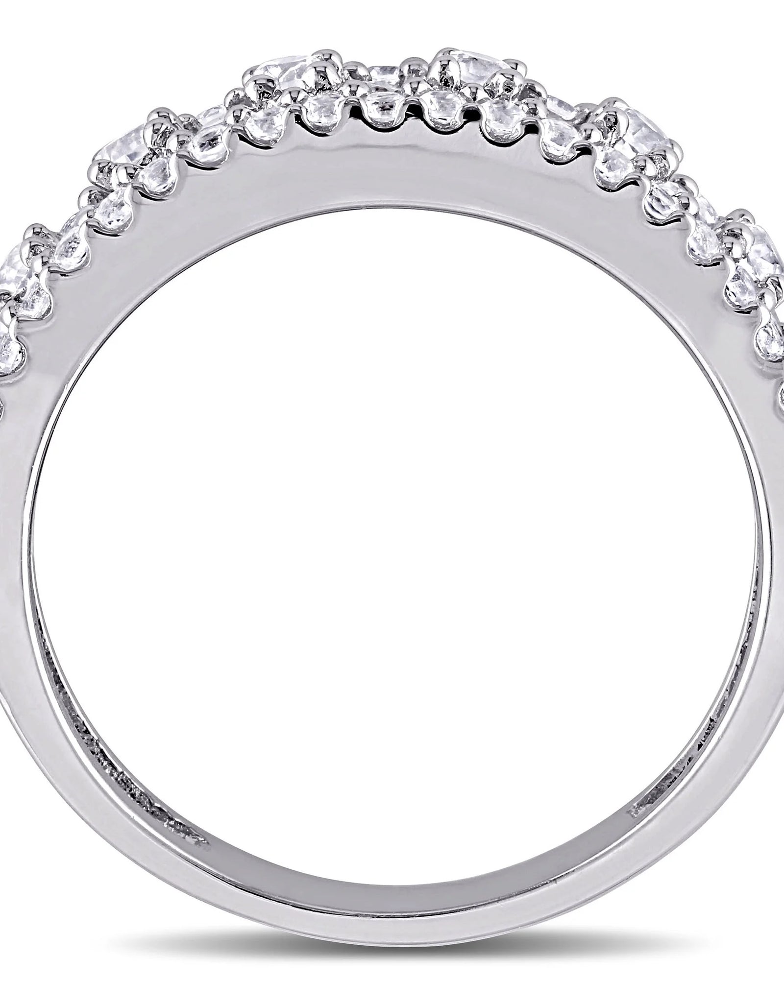 Women'S Created Sapphire Sterling Silver Ring