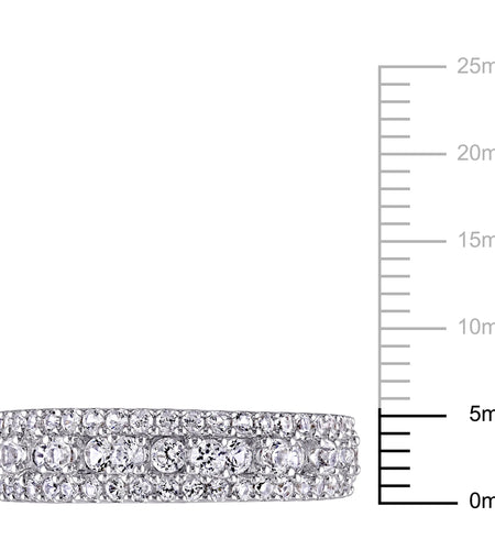 Women'S Created Sapphire Sterling Silver Ring