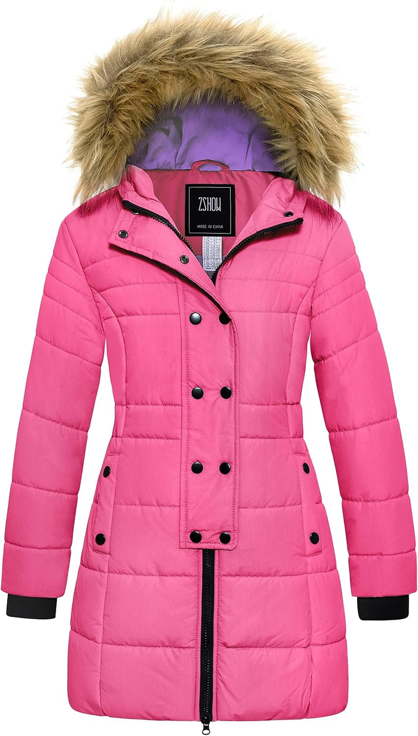 Girls' Long Winter Coat Parka Water Resistant Warm Puffer Jacket