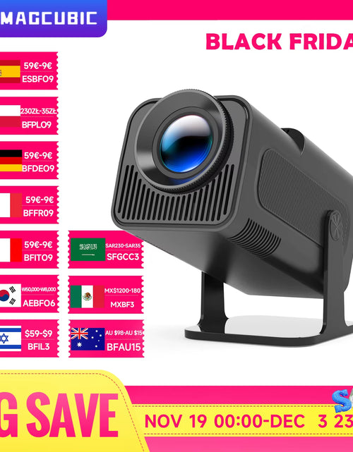 Load image into Gallery viewer, 4K Android 11 Projector Native 1080P 390ANSI HY320 Dual Wifi6 BT5.0 1920*1080P Cinema Portable Projetor Upgrated HY300
