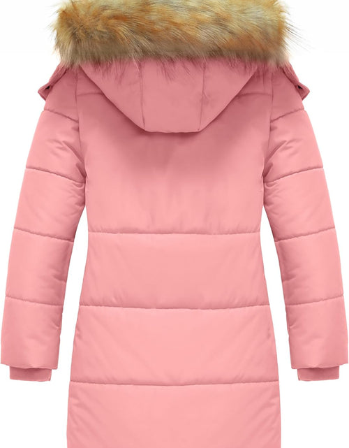 Load image into Gallery viewer, Girl'S Winter Jacket Long Puffer Coat Fleece Outerwear Jacket with Hood Water Resistant
