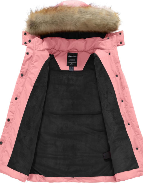 Load image into Gallery viewer, Girl'S Winter Jacket Long Puffer Coat Fleece Outerwear Jacket with Hood Water Resistant
