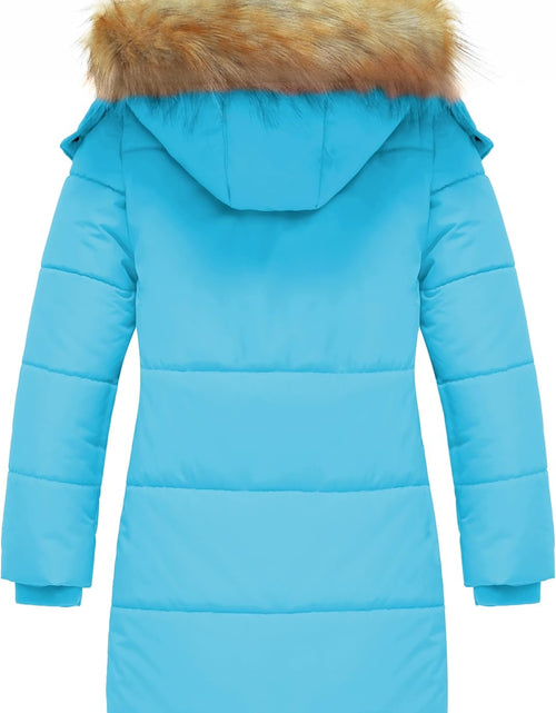 Load image into Gallery viewer, Girl'S Winter Jacket Long Puffer Coat Fleece Outerwear Jacket with Hood Water Resistant
