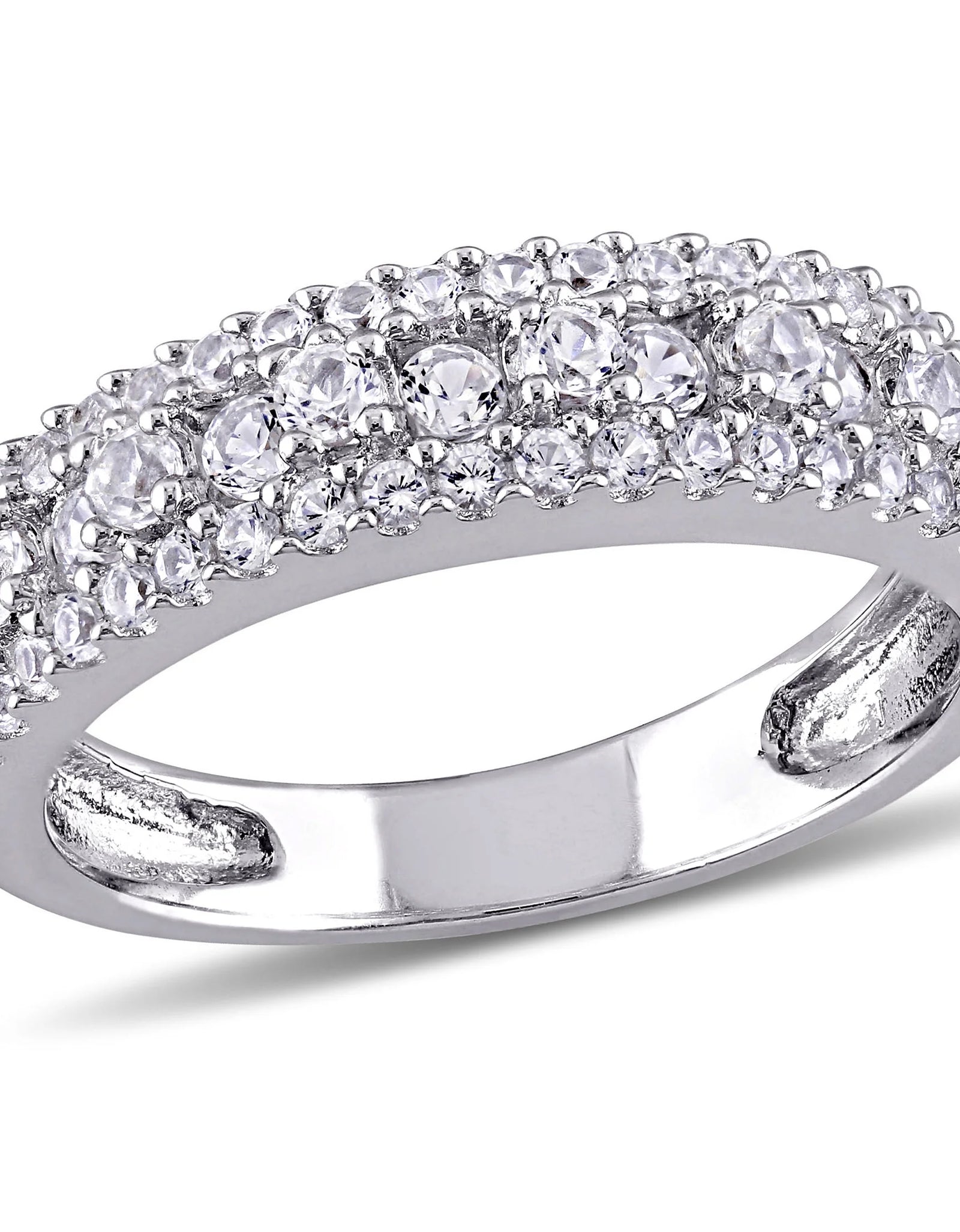 Women'S Created Sapphire Sterling Silver Ring