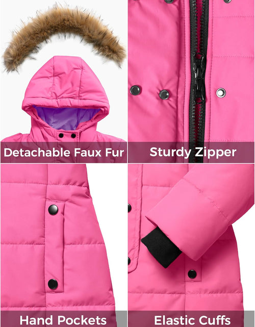 Load image into Gallery viewer, Girls' Long Winter Coat Parka Water Resistant Warm Puffer Jacket
