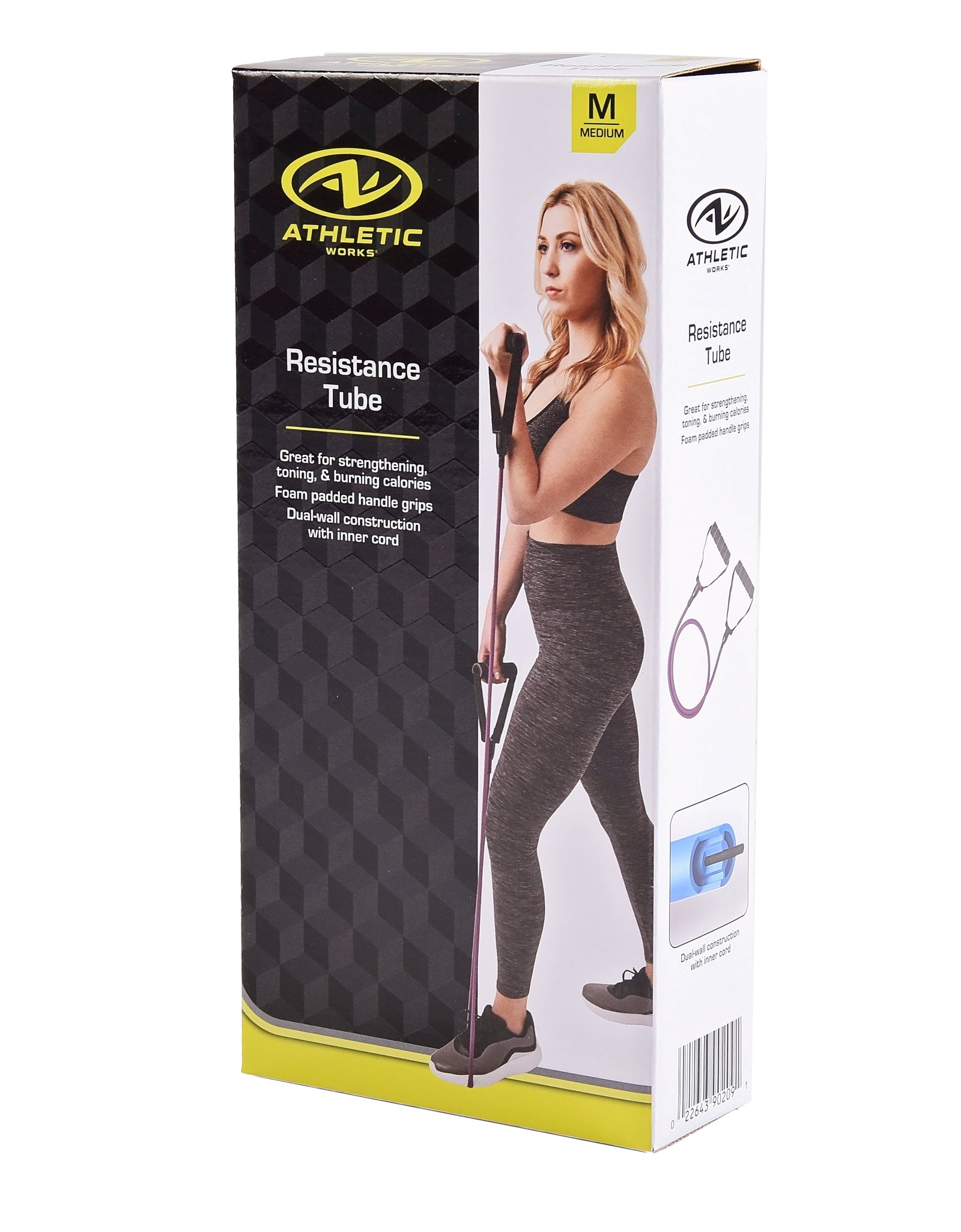 Resistance Tube Exercise Band, Medium Resistance, Purple