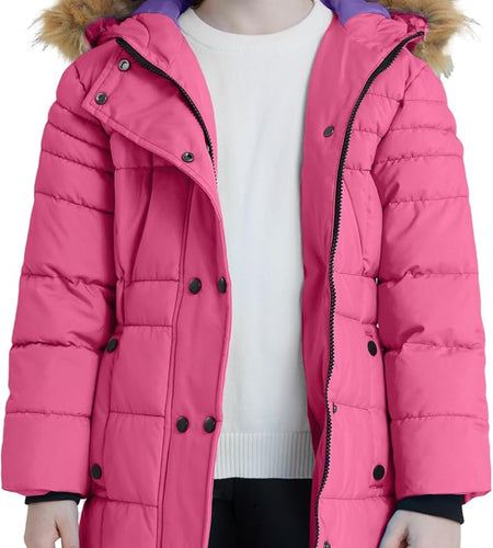 Girls' Long Winter Coat Parka Water Resistant Warm Puffer Jacket