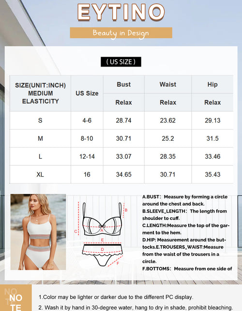 Load image into Gallery viewer, Bikinis for Women High Waisted Bathing Suits for Women Tummy Control Swimsuits Adjustable Spaghetti Straps Bikini Swimwear Blue S
